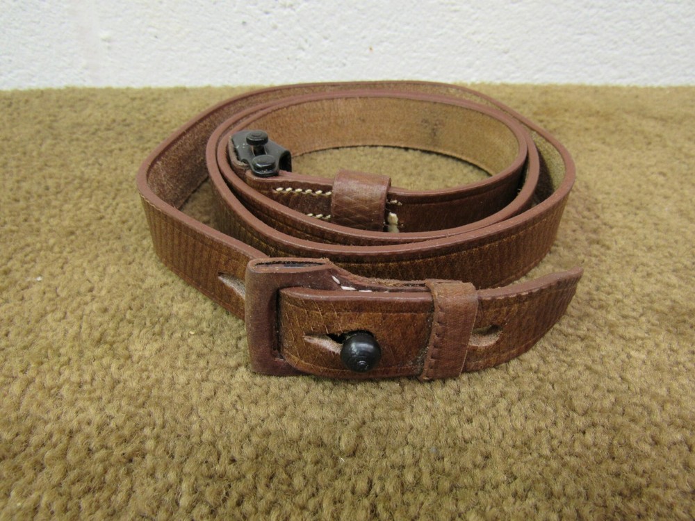 WW2 German K98 Mauser Leather Sling Maker Code & Date Stamp Yugo M48 Repro