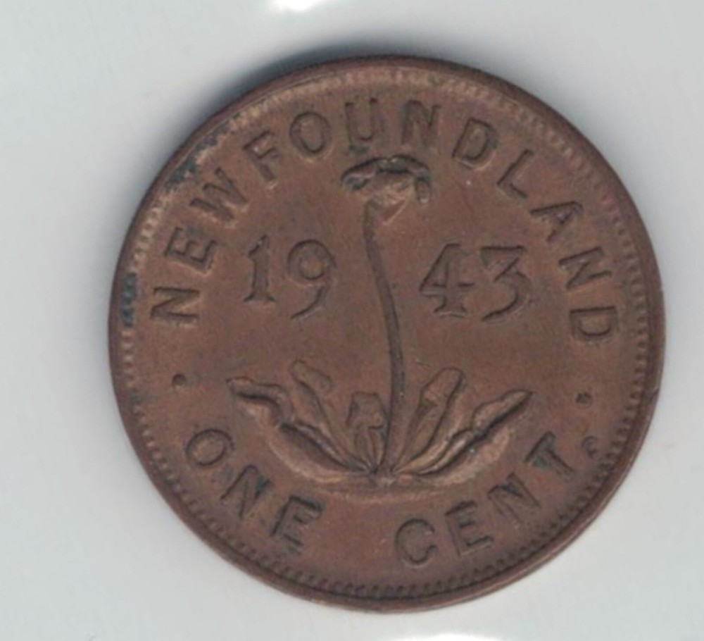 Newfoundland Coins - 1943C    One Cent   *1493