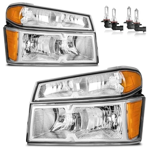 Headlights Assembly for 2004 OE Replacement Chrome | With High & Low Beam Bulbs