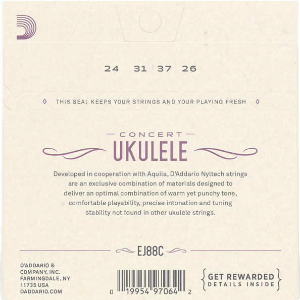 D'Addario Nyltech Concert Ukulele Strings (2 Pack)