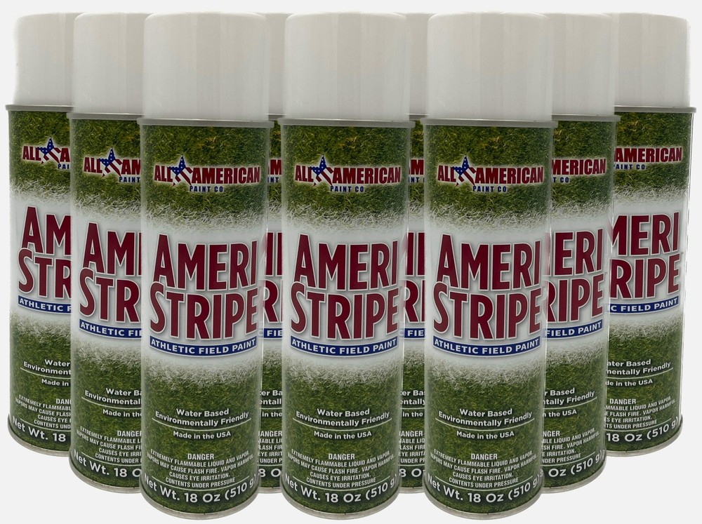 Ameri-Stripe White Grass Aerosol Striping Spray Paint - 1 Case Pack (12 Cans)