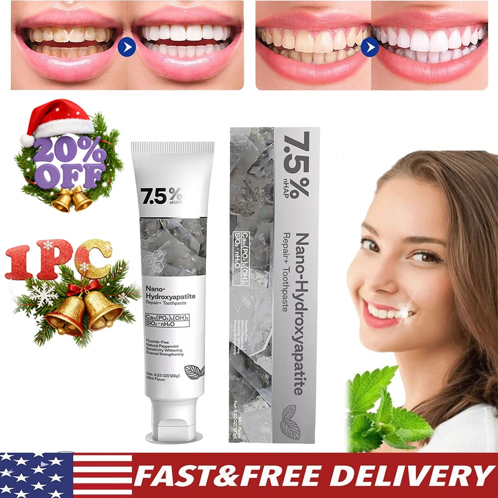 7.5% Hap Nano-Hydroxyapatite Toothpaste Remove Deep Clean 120g US