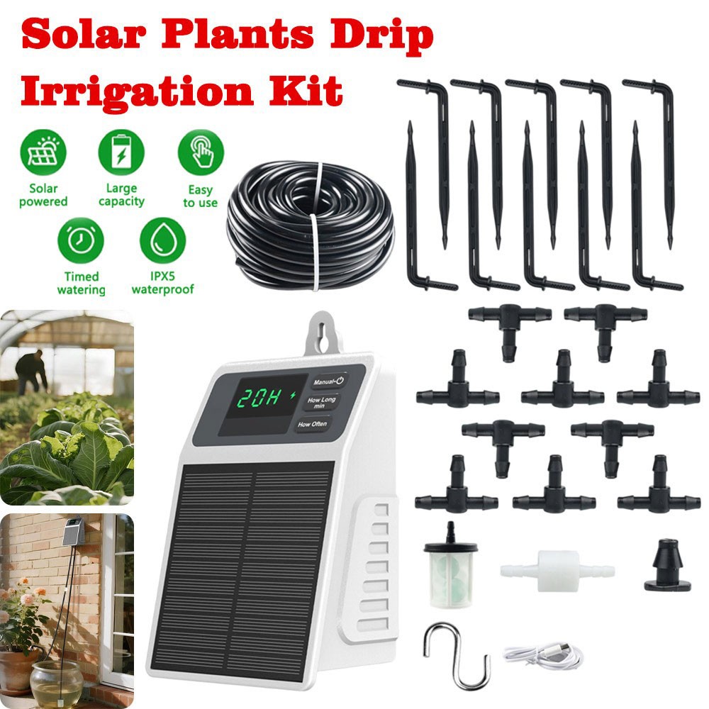 Solar Irrigation Set Automatic Plant Watering Timer Irrigation System new