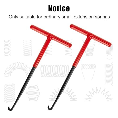 2 Pieces Exhaust Spring Puller Tool - Universal T Shaped Handle Motorcycle