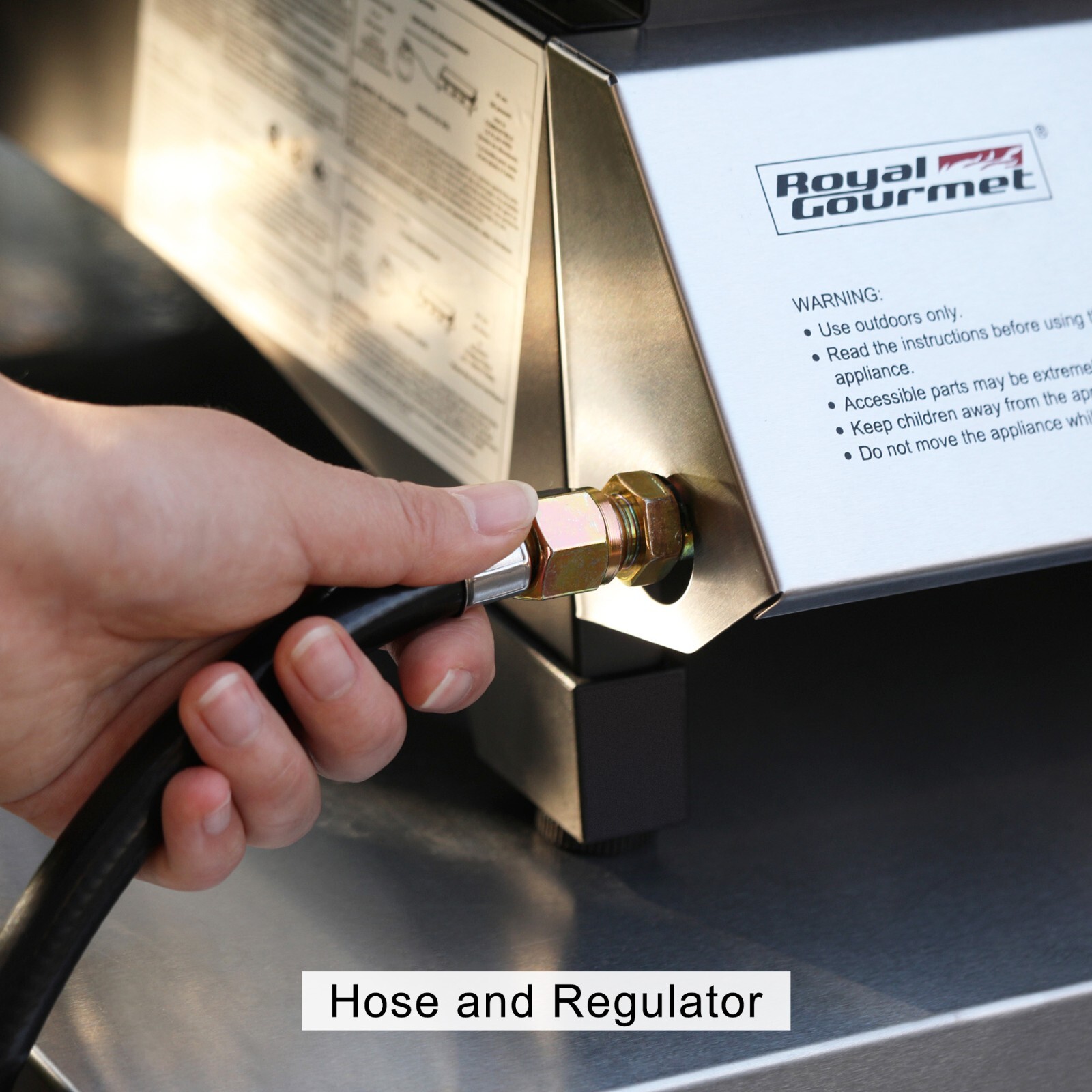 Royal Gourmet 3-Burner Tabletop Griddle Portable Gas Grill for Outdoor Camping