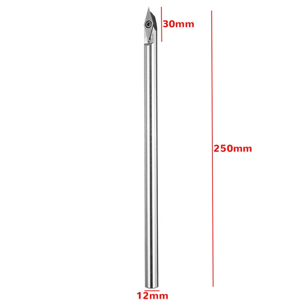 35° Wood Turning Chisel Carbide Tip Diamond Shape Insert Lathe Tool 12mm i