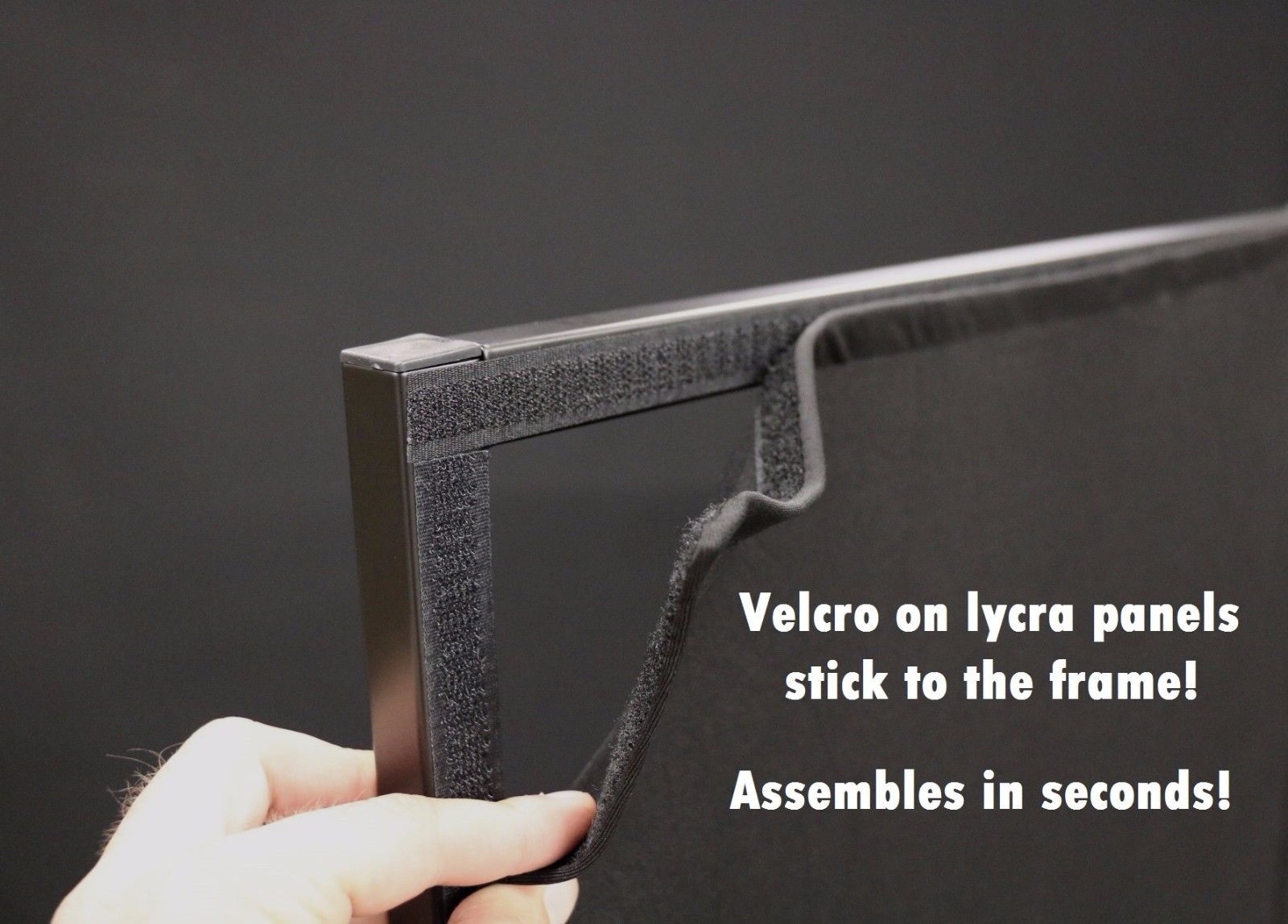 CedarsLink DJ Event Facade White/Black Scrim Metal Frame Booth +Travel Bag Case