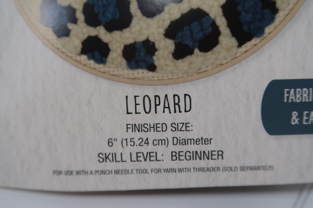 NEEDLE CREATIONS PUNCH NEEDLE KIT LEOPARD NIB