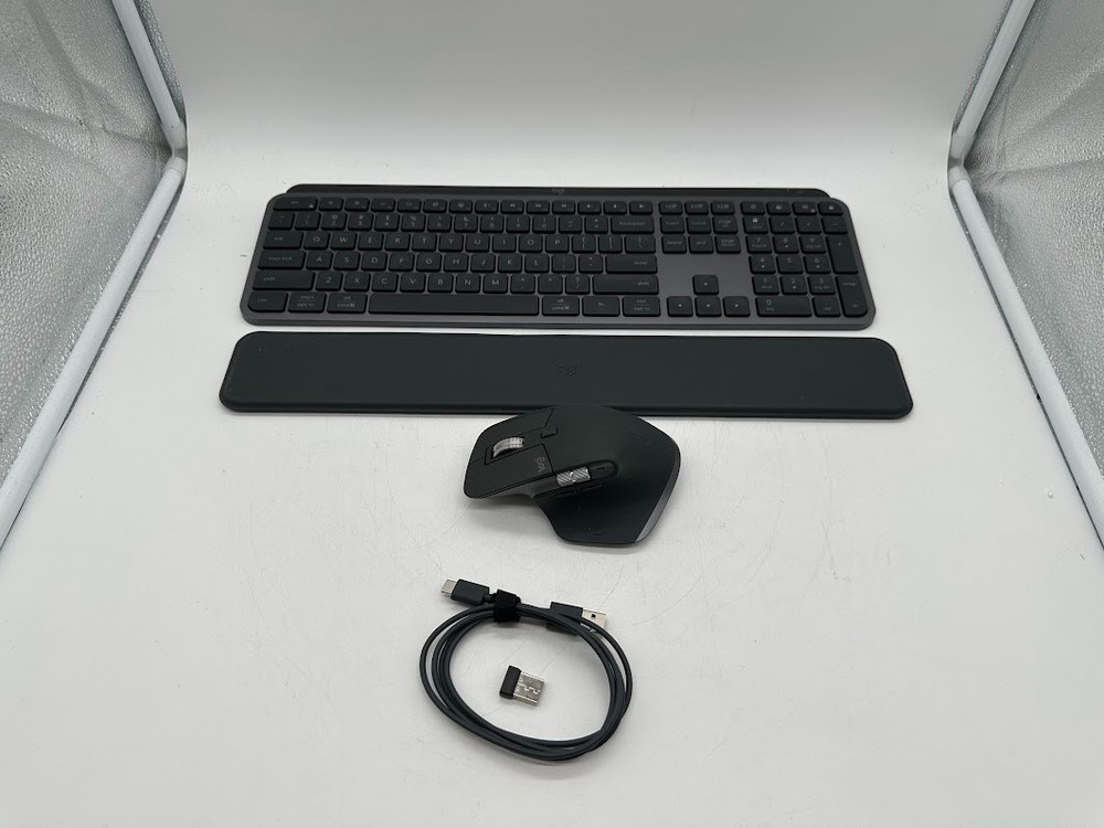 Logitech MX Keys S Combo Performance Wireless Keyboard and Mouse with Palm Rest