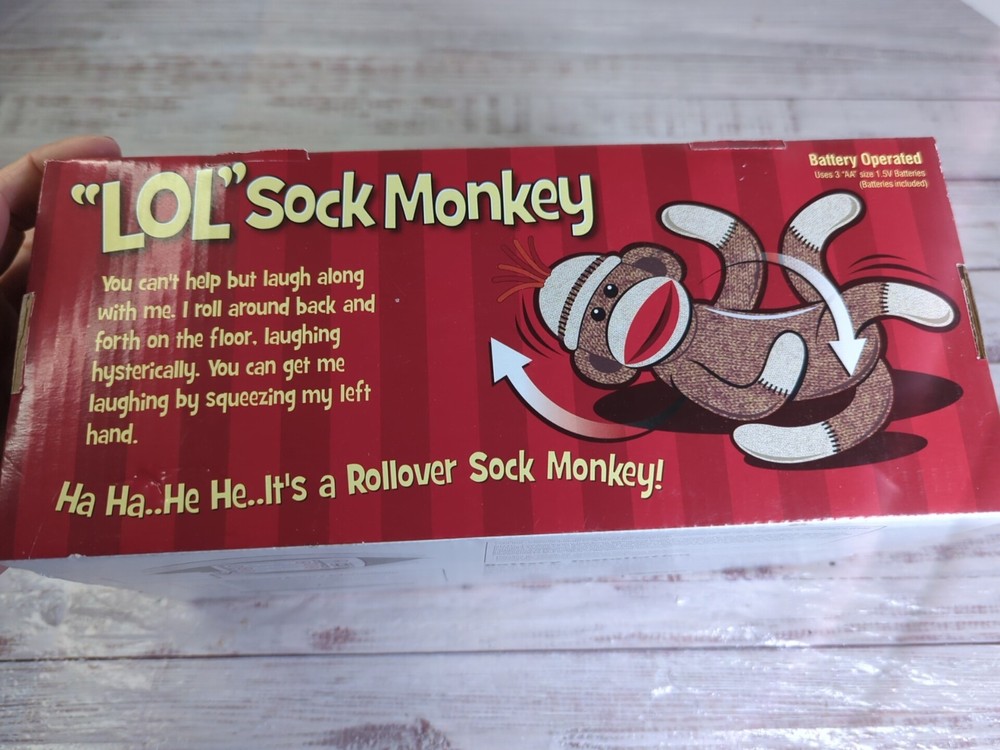LOL Rolling Laughing Rollover Sock Monkey Westminster