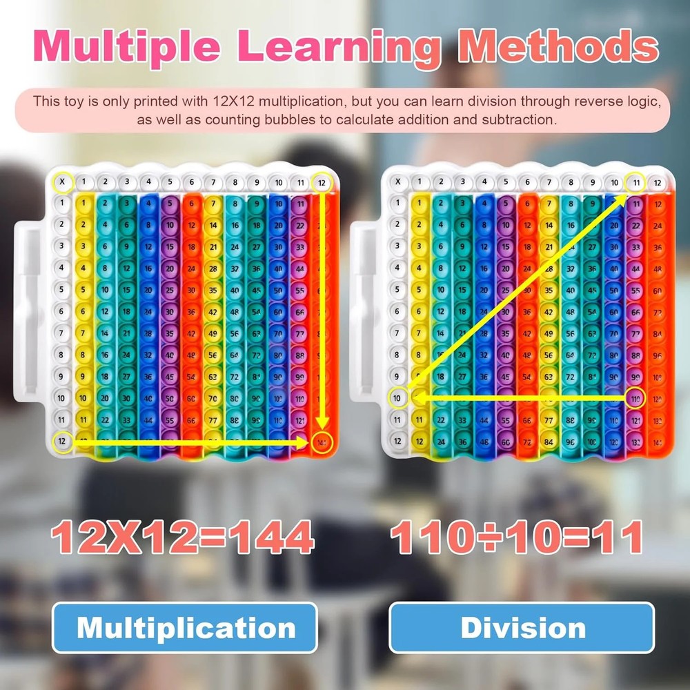 Multiplication Table Game Learning Toy Pop Multiplication Flash Cards 3rd Grade