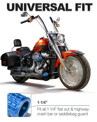 1.25" Footpeg Crash Bar Engine Saddlebag Guard Sliders End Replacement Blue