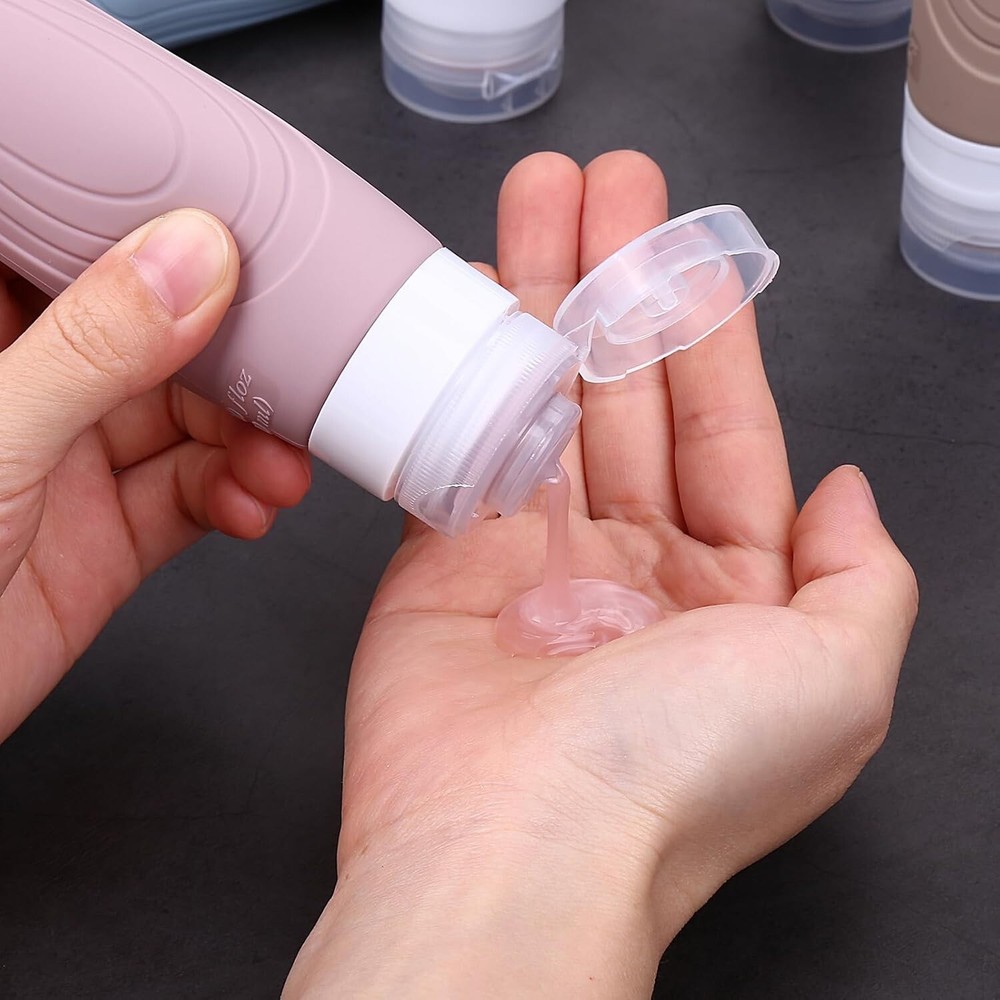 Silicone Travel 5 pc Set Squeezable 3 Ounce