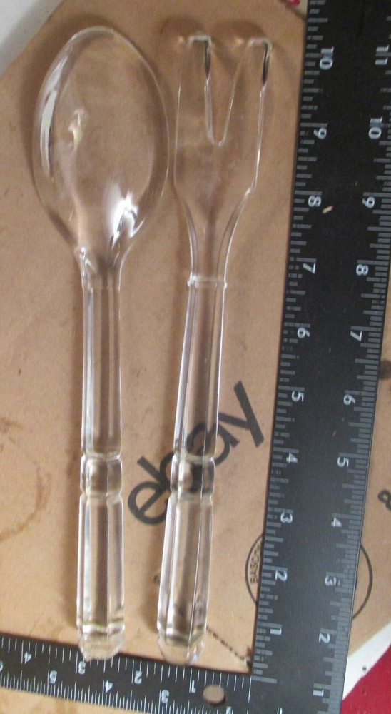 Crystal Salad Serving Utensils