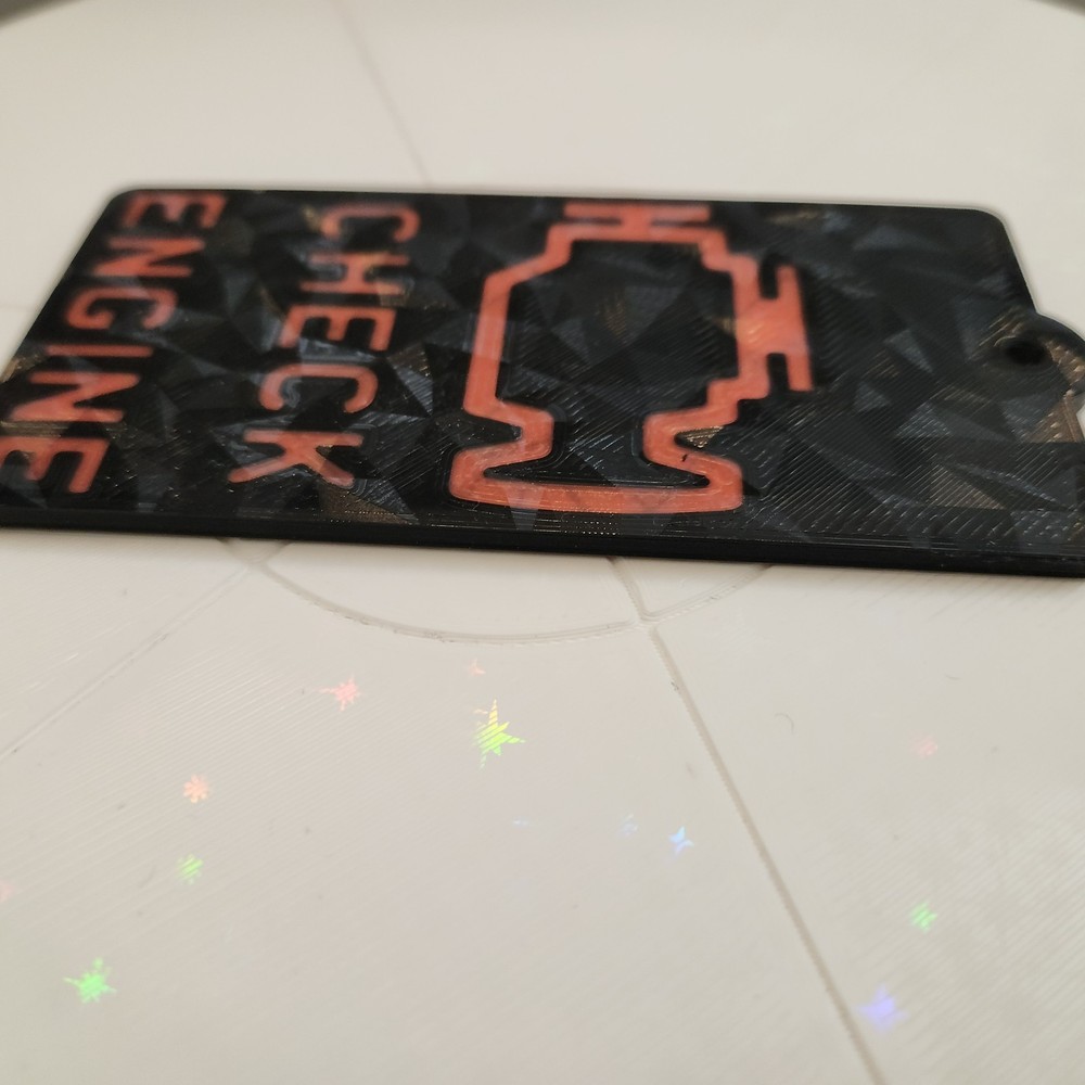 Check Engine Light Hanging Badge – Fun Interior Ornament
