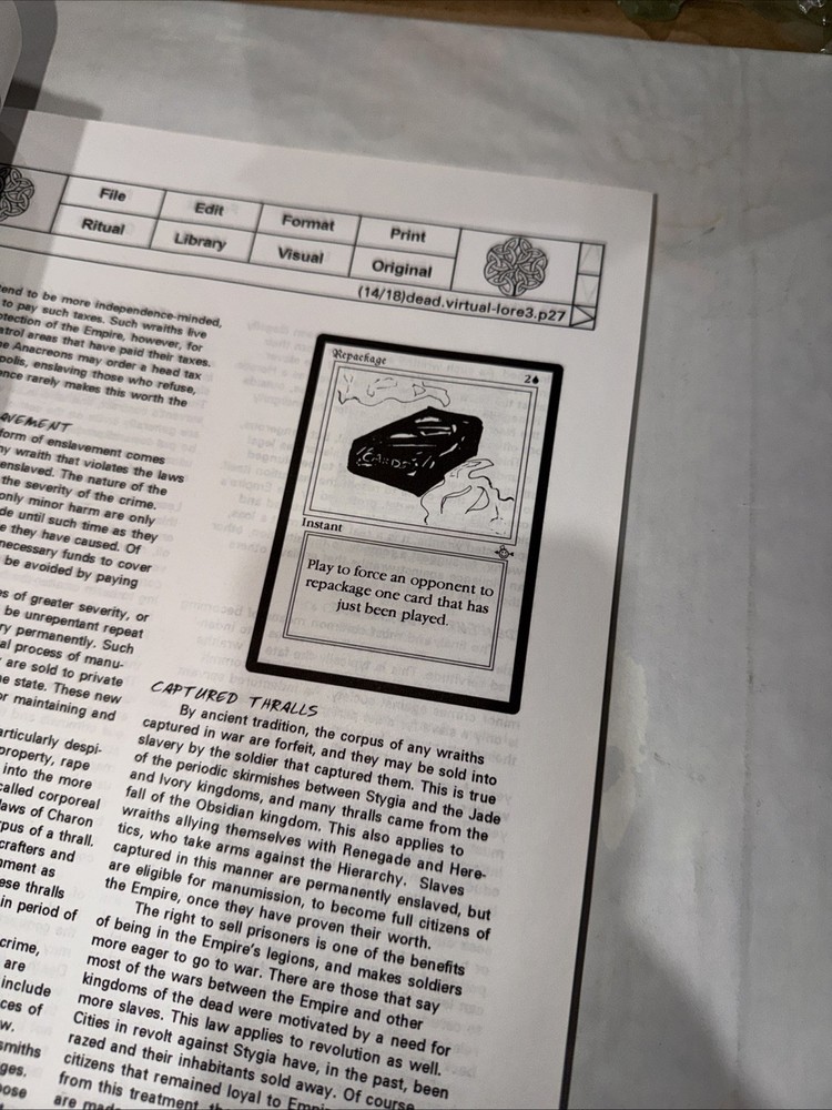 Virtual Lore Magazine #3 (circa 1994) MTG Magic the Gathering Themed NOS