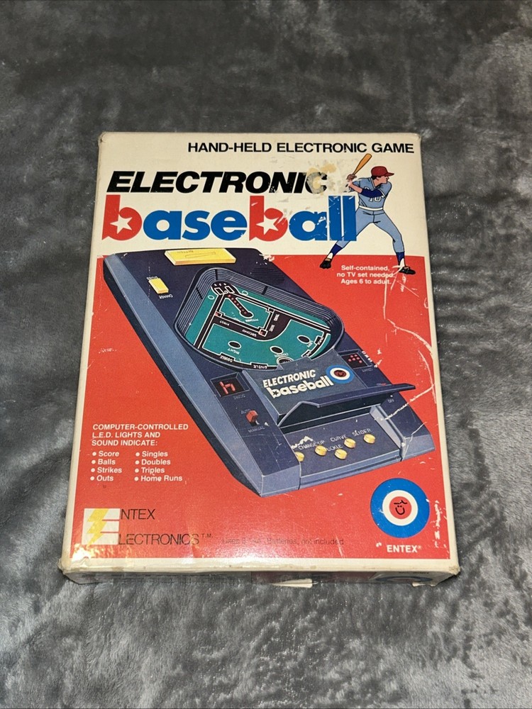 Entex Hand-Held Electronic Baseball Game, 1979, *Complete/Tested/Works*