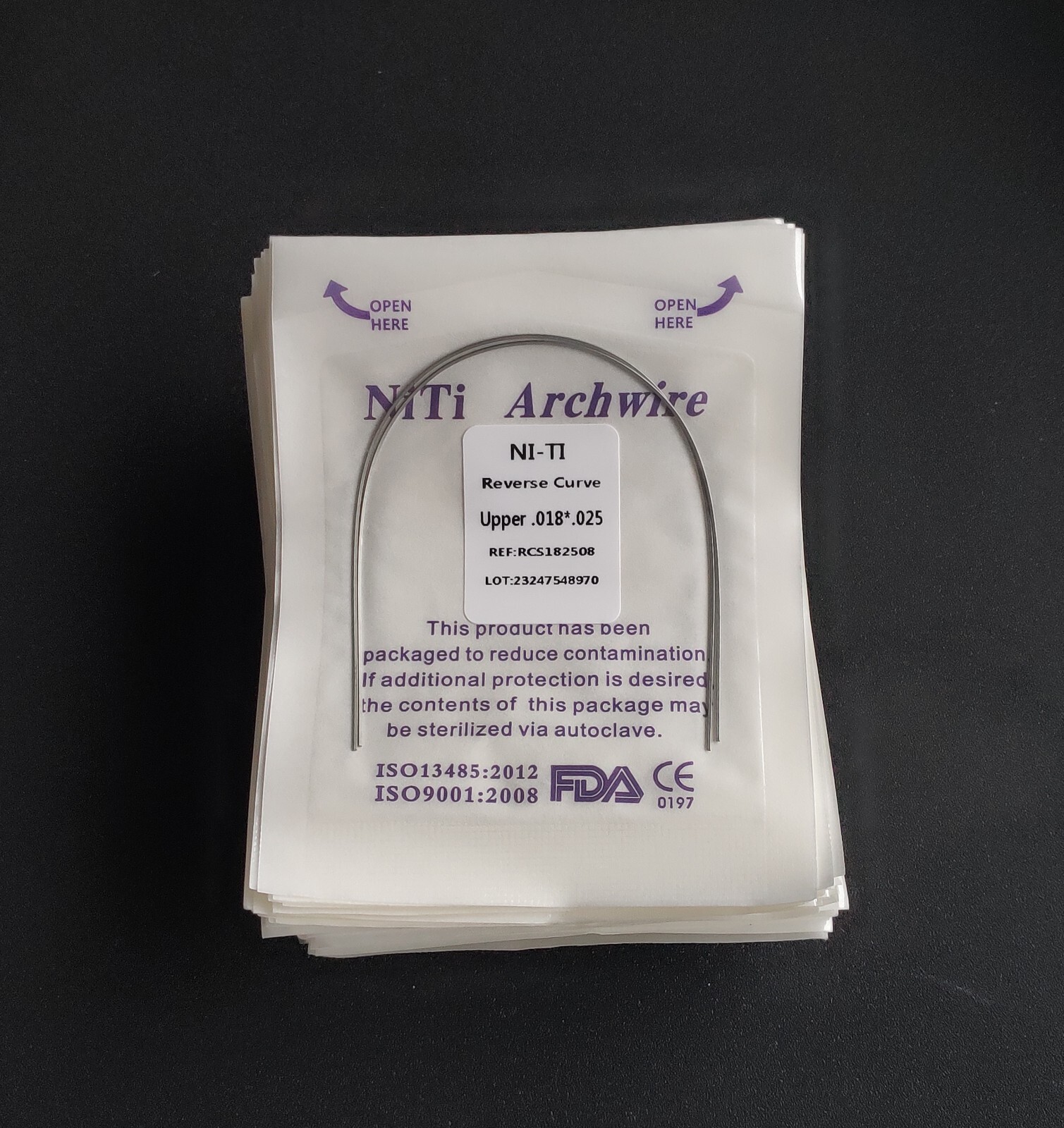 10Pack Dental Orthodontic Super Elastic Reverse Curve True Rectangular Arch Wire