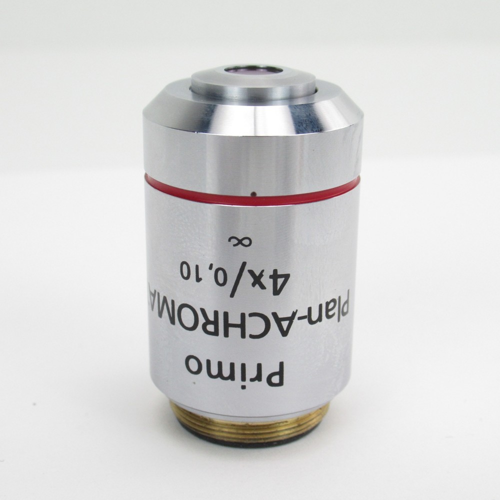 ZEISS PRIMO PLAN-ACHROMAT 4X/0.10 INFINITY MICROSCOPE OBJECTIVE 415500-1600