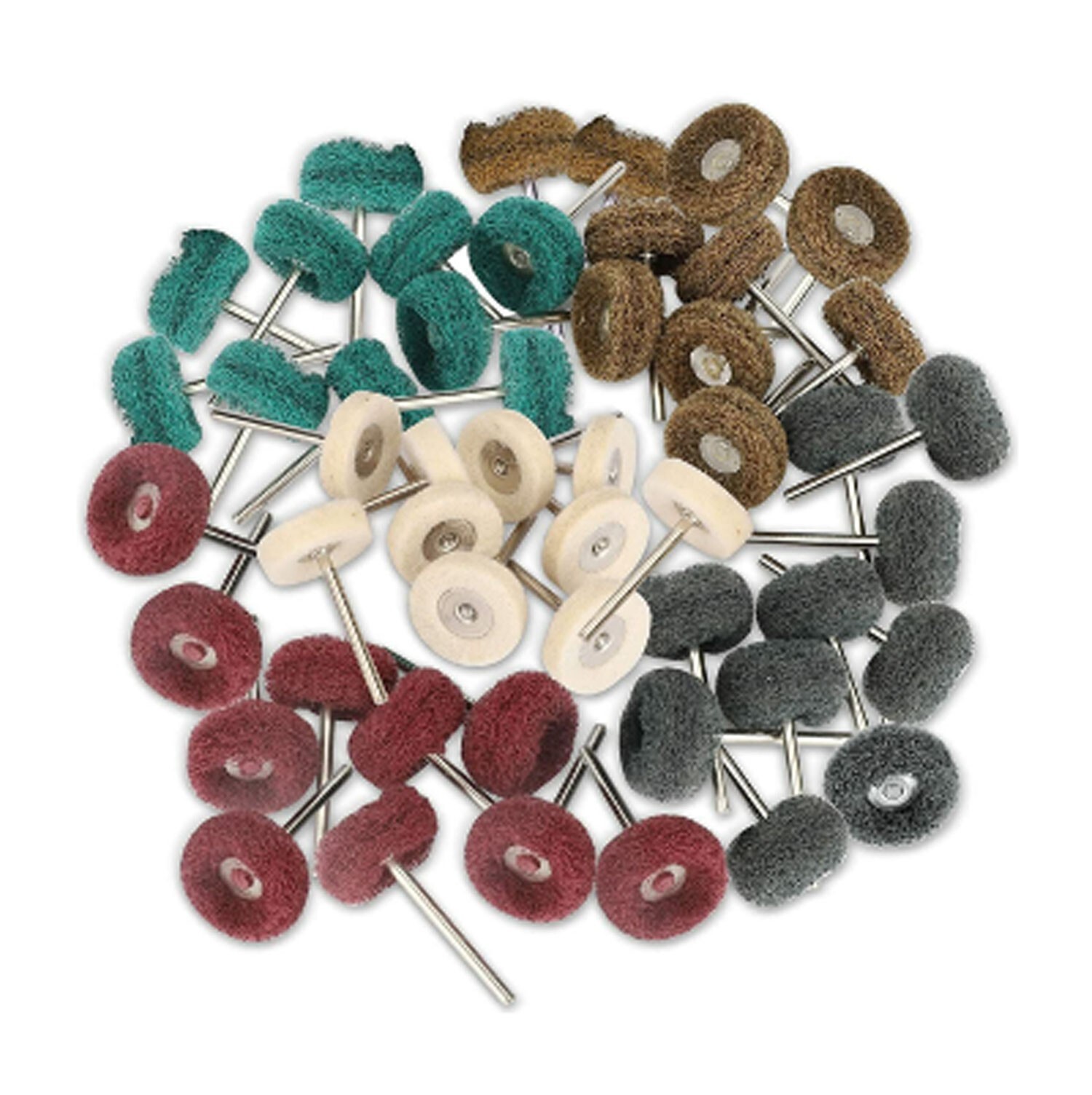 100pc Metal Polishing Buffing Abrasive Wheel Burr Kit Rotary Tool Set For Dremel