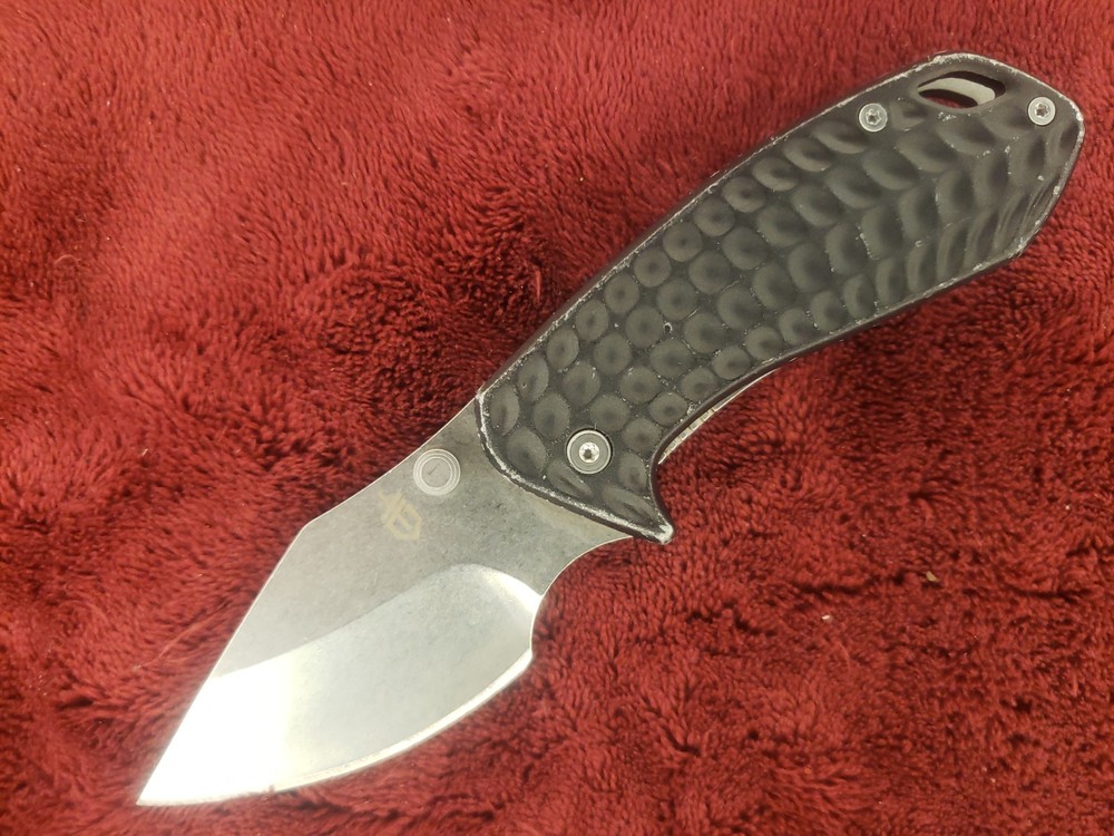 Gerber Kettlebell Pocket Knife Frame Lock Plain Edge Blade kettlebell