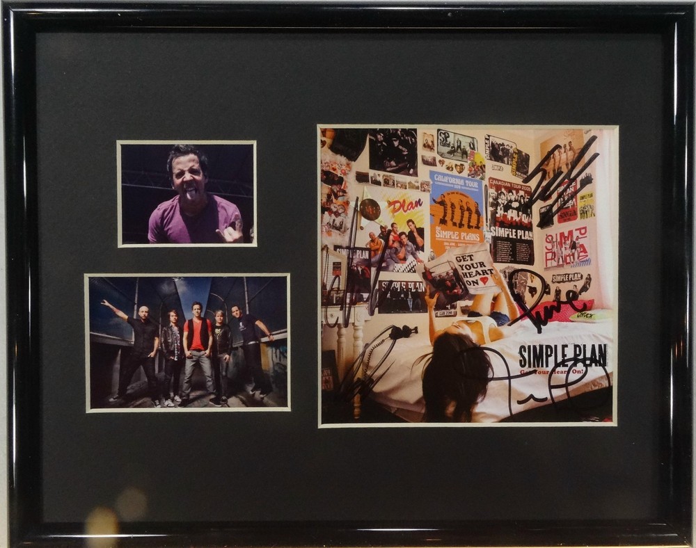 SIGNED SIMPLE PLAN AUTOGRAPHED CD FRAME DISPLY CERTIFIED AUTHENTIC JSA # GG17233