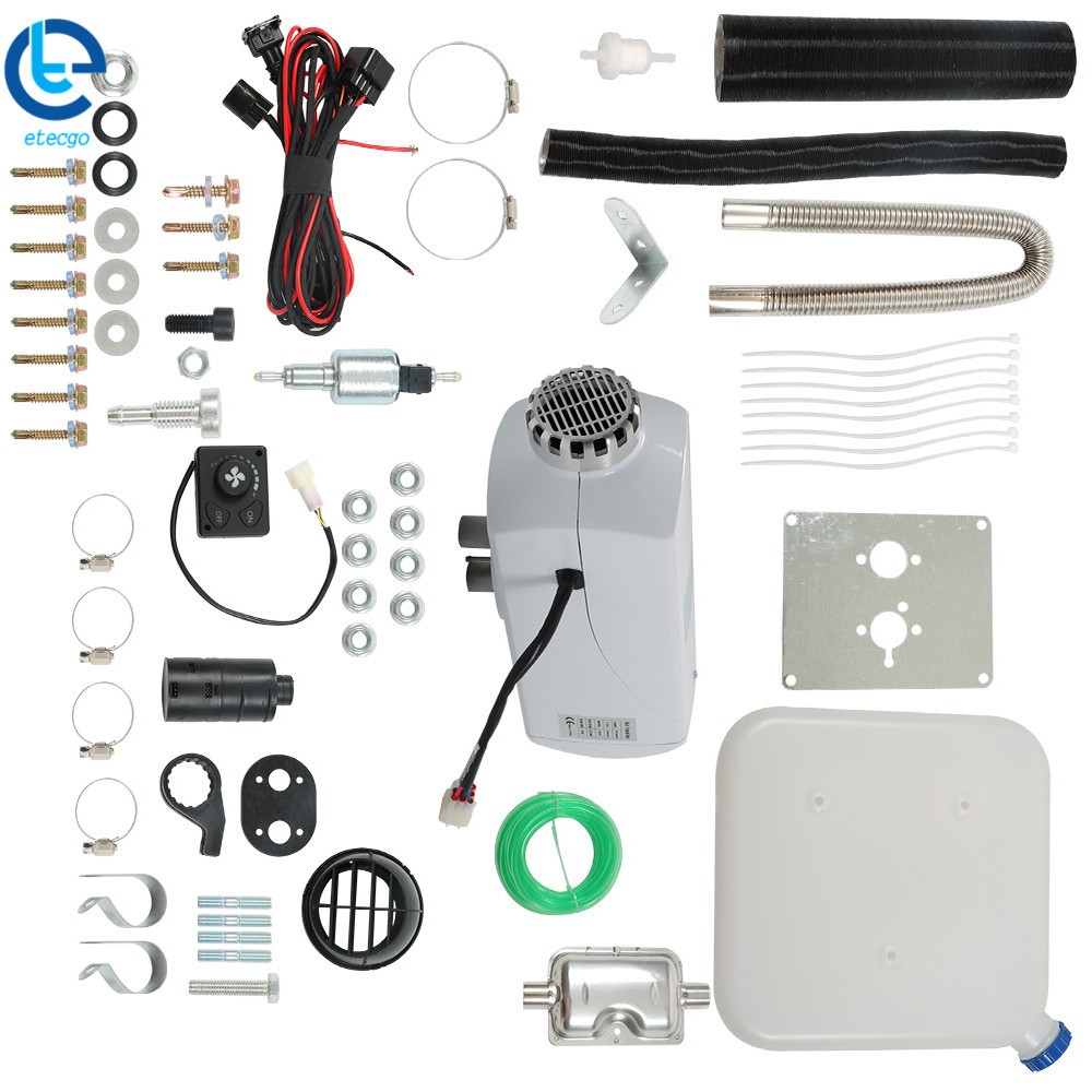 For Car Boat Truck Bunk Bus 12V 5000W Diesel Air Heater LCD+Remote Control Kit