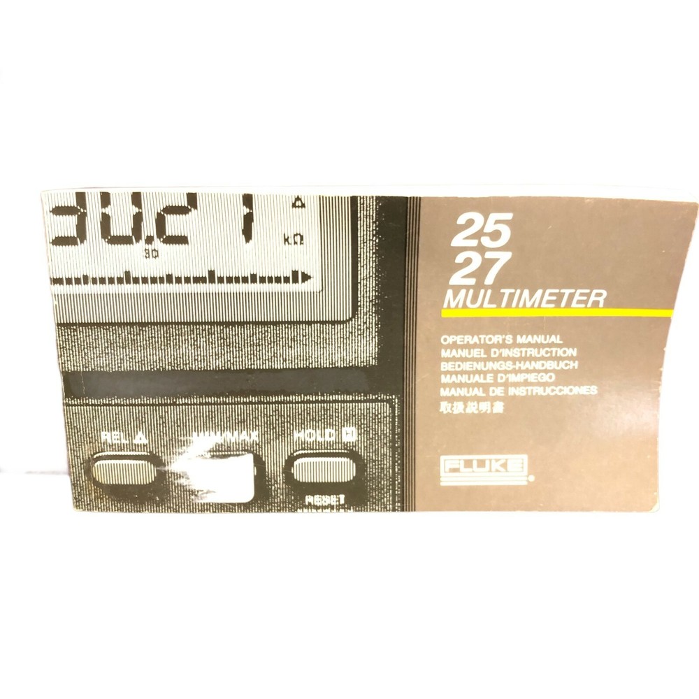 FLUKE 25 27 MULTIMETER OPERATOR'S MANUAL