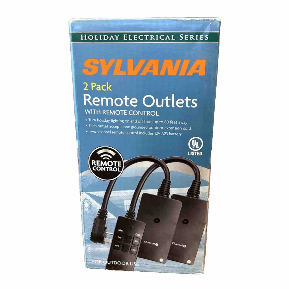 sylvania 2 Pack Remote Outlets 80 Foot Range