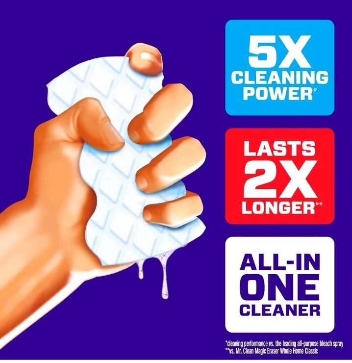 Mr. Clean Magic Eraser Extra Durable Melamine Sponge White 6 Pack