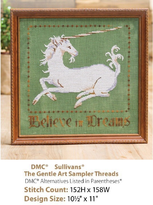 BELIEVE IN DREAMS  CROSS STITCH  PATTERN ONLY   YD   WEV