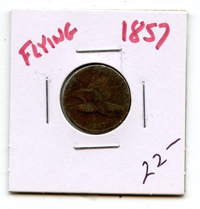 1857 1c Flying Eagle Cent Choice - MC601