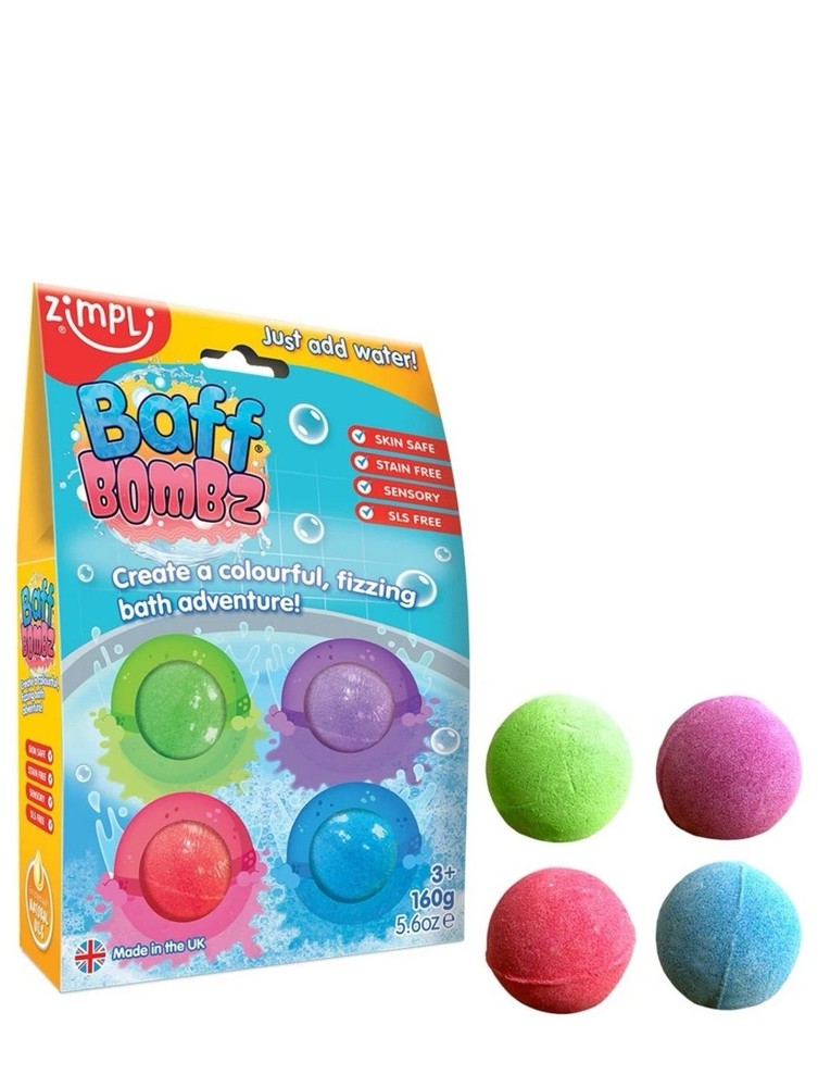 Zimpli Kids Baff Blast 4 Bath Pack Box, 140g
