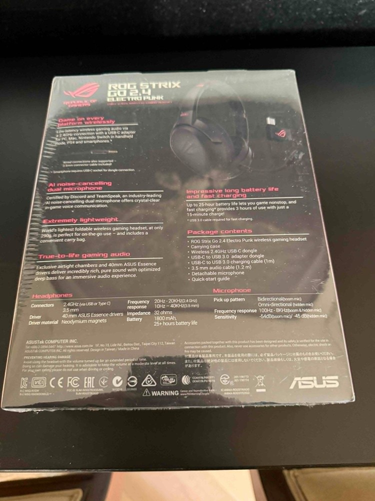 ASUS ROG Strix Go 2.4 Wireless Gaming Headset with Bluetooth
