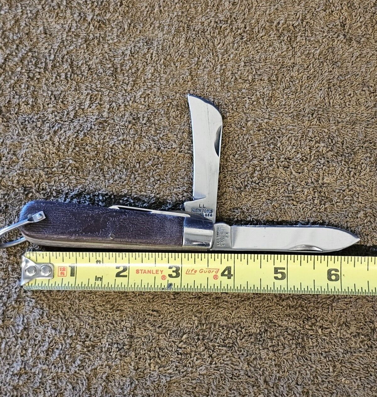 Klein Tool Electrician Folding Pocket Knife 3 Blade KK LL USA Chicago