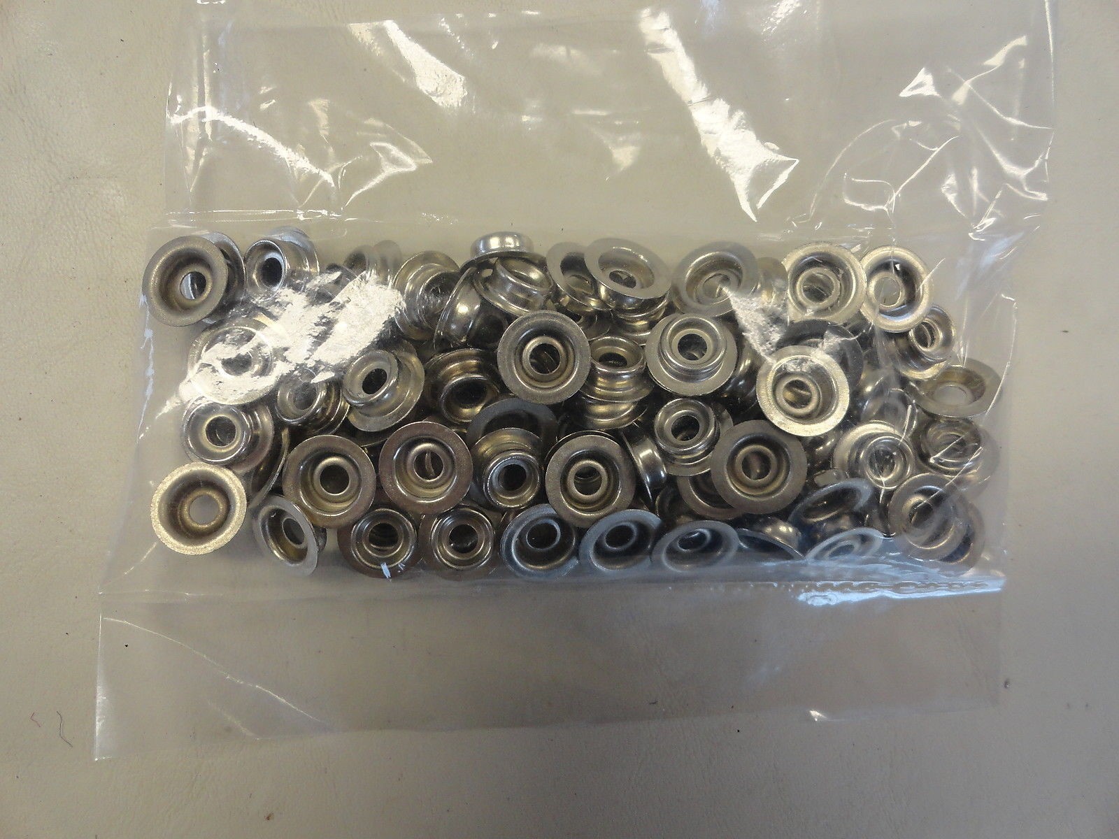 STAINLESS STEEL UPHOLSTERY COVER SNAP BOTTOM SET OF (100) MARINE BOAT