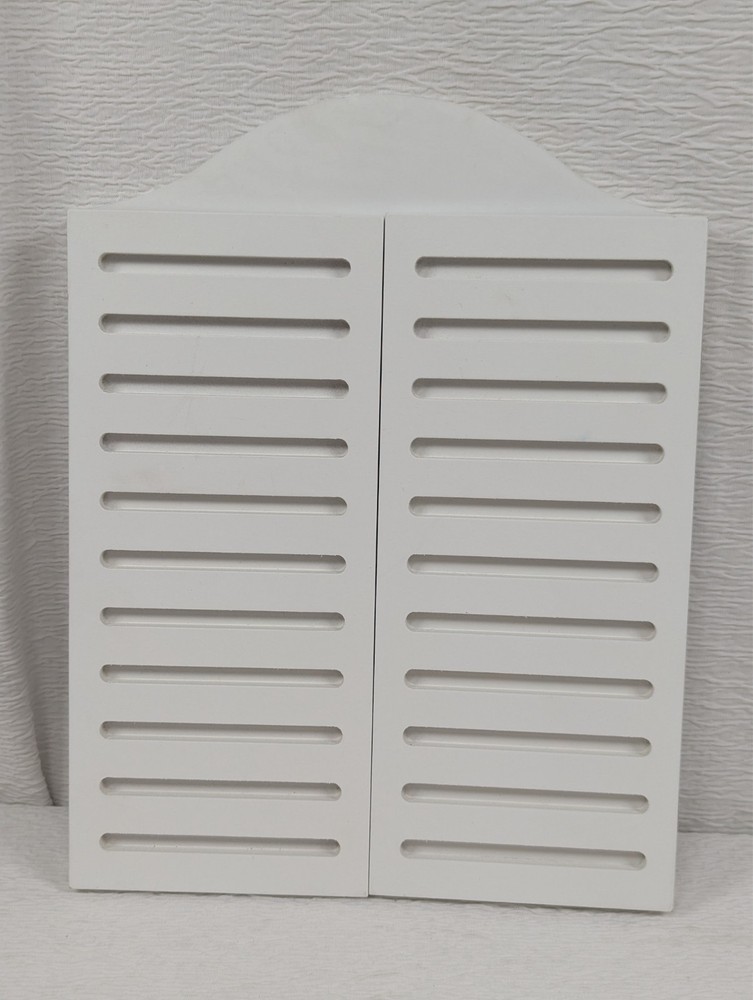 Made for Retail - White Open Shutter Doors Chalkboard