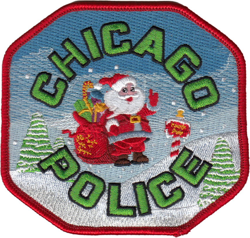 CHICAGO POLICE SHOULDER PATCH: Christmas