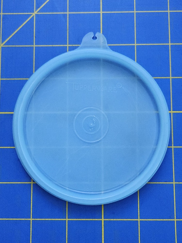 Tupperware Replacement Lid 215-17 Sheer Teal Blue (Fits 4" Container)