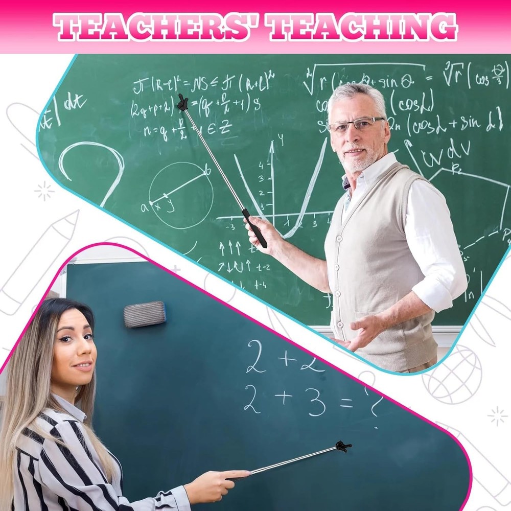 2Pcs Pointer Finger Stick – Multipurpose Teacher Supplies Pointer Stick,En