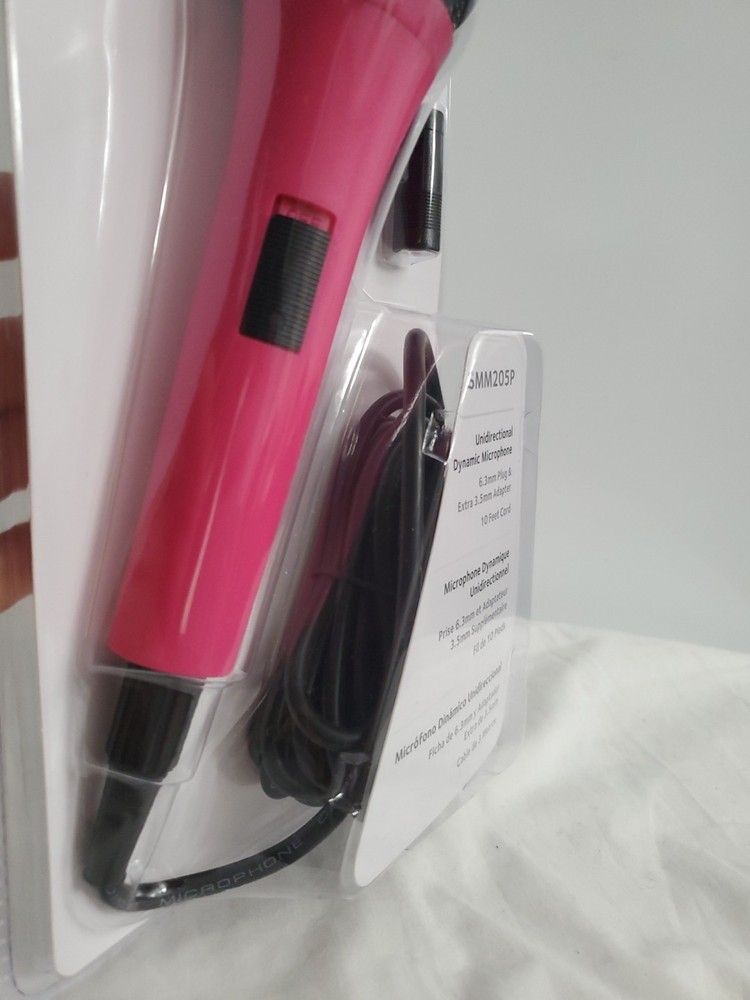 Singing Machine Unidirectional Dynamic Microphone SMM205P Pink