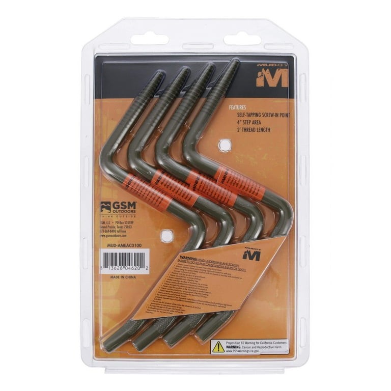 Muddy Step-Up Tree Steps | Durable Screw-In Hunting Steps 8-Pack New