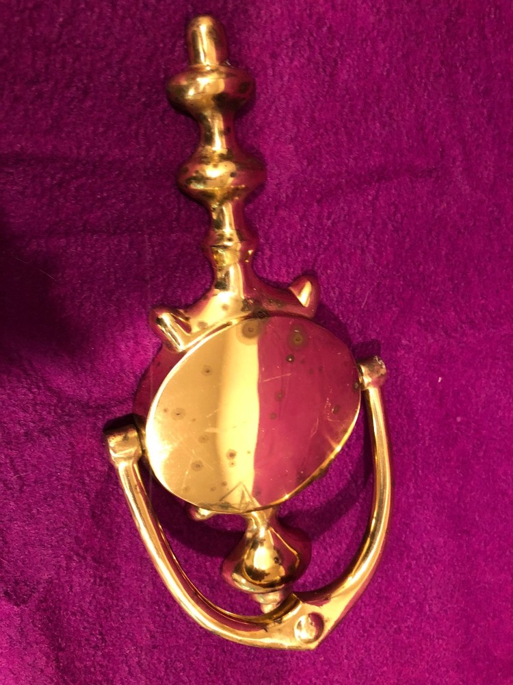 Solid Brass Door Knocker Striker 9 in high Vintage