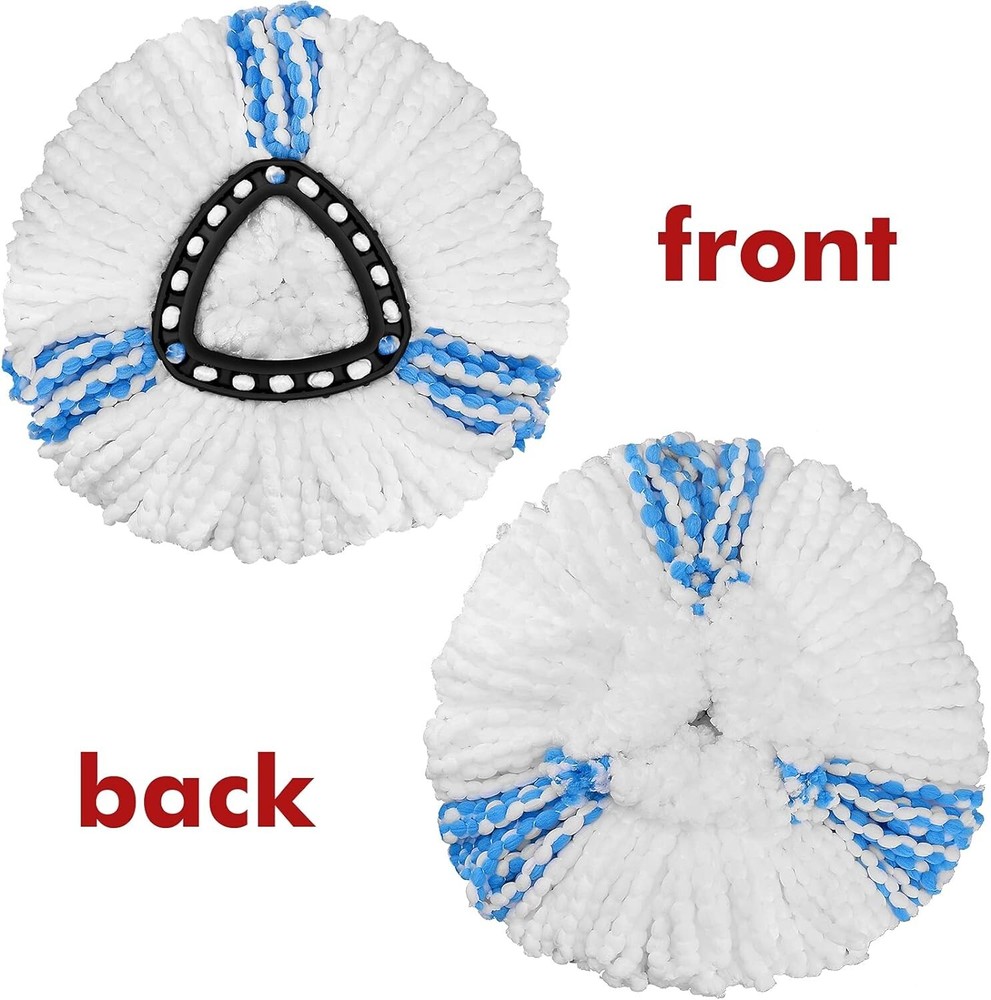 3 Pack Mop Replacement Heads Compatible with Spin Mop, Microfiber Spin Mop Head
