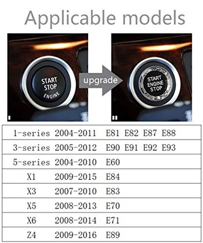 crystal style engine start stop switch ignition button fit E chassis code E60