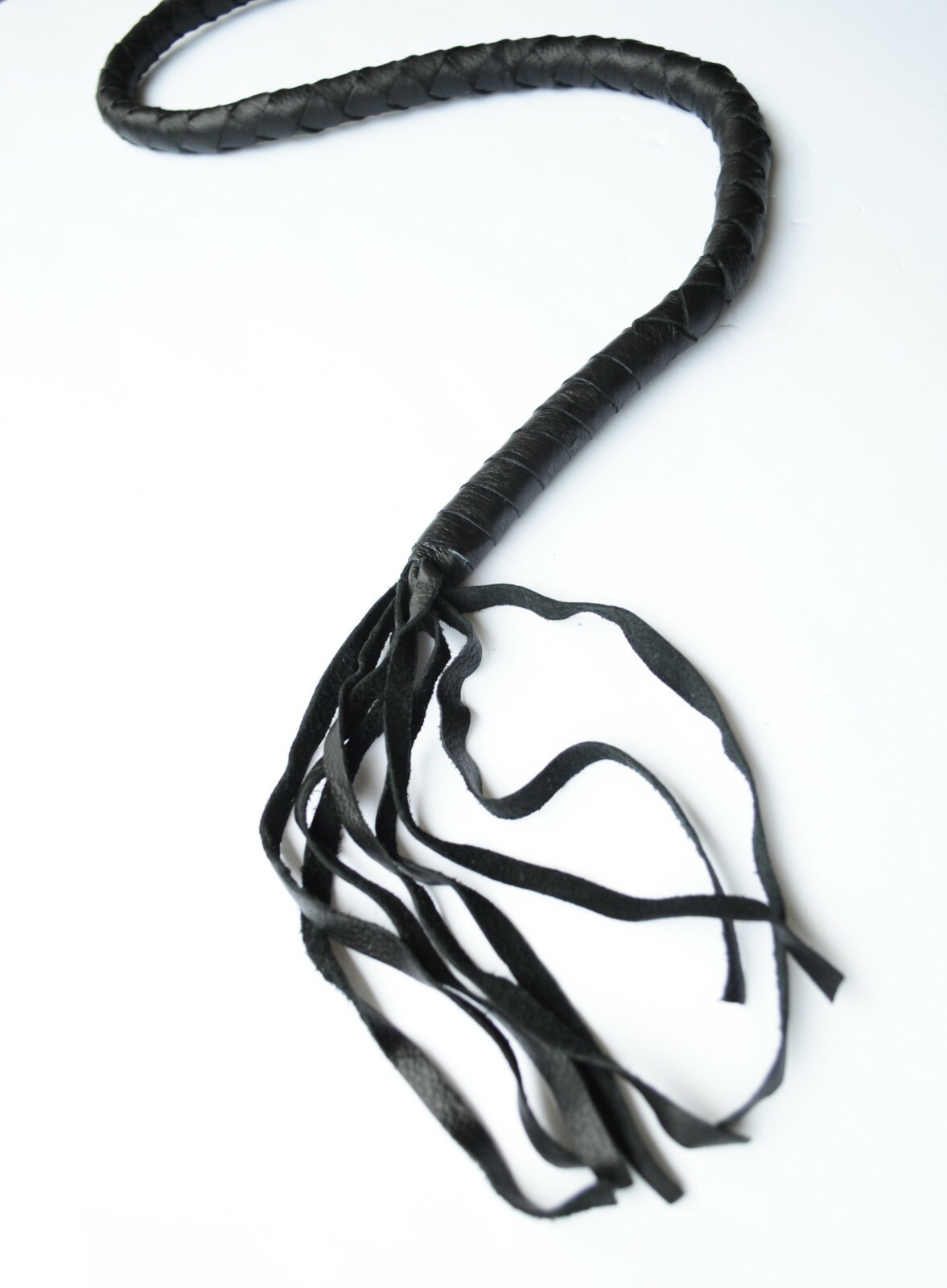 Motorcycle Get Back Whip GENUINE leather with tassels Getback