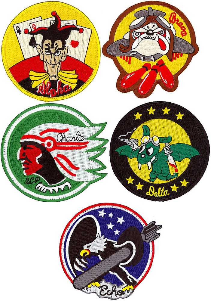 USAF 740th MISSILE SQUADRON FLIGHT PATCH SET of 5