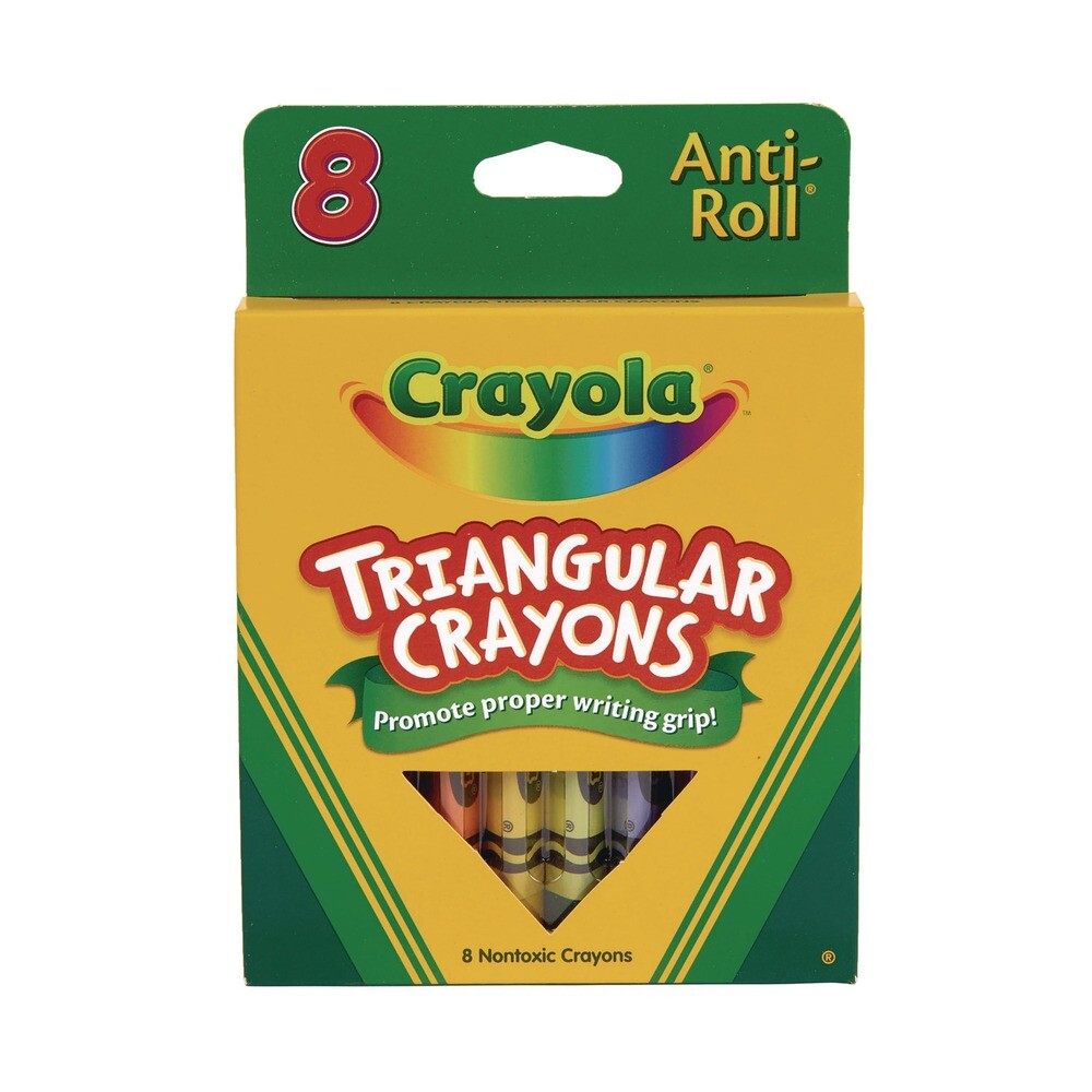 Crayola 52-4008 Triangular Crayons (8/BX) New