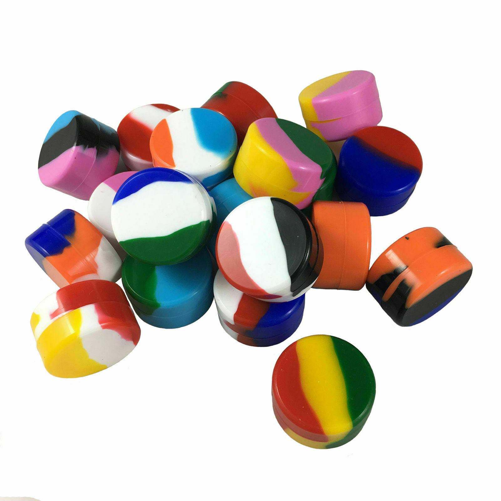 5ml Silicone Container Mixed Color Case 10pcs Food Storage Non-Stick Round Jar