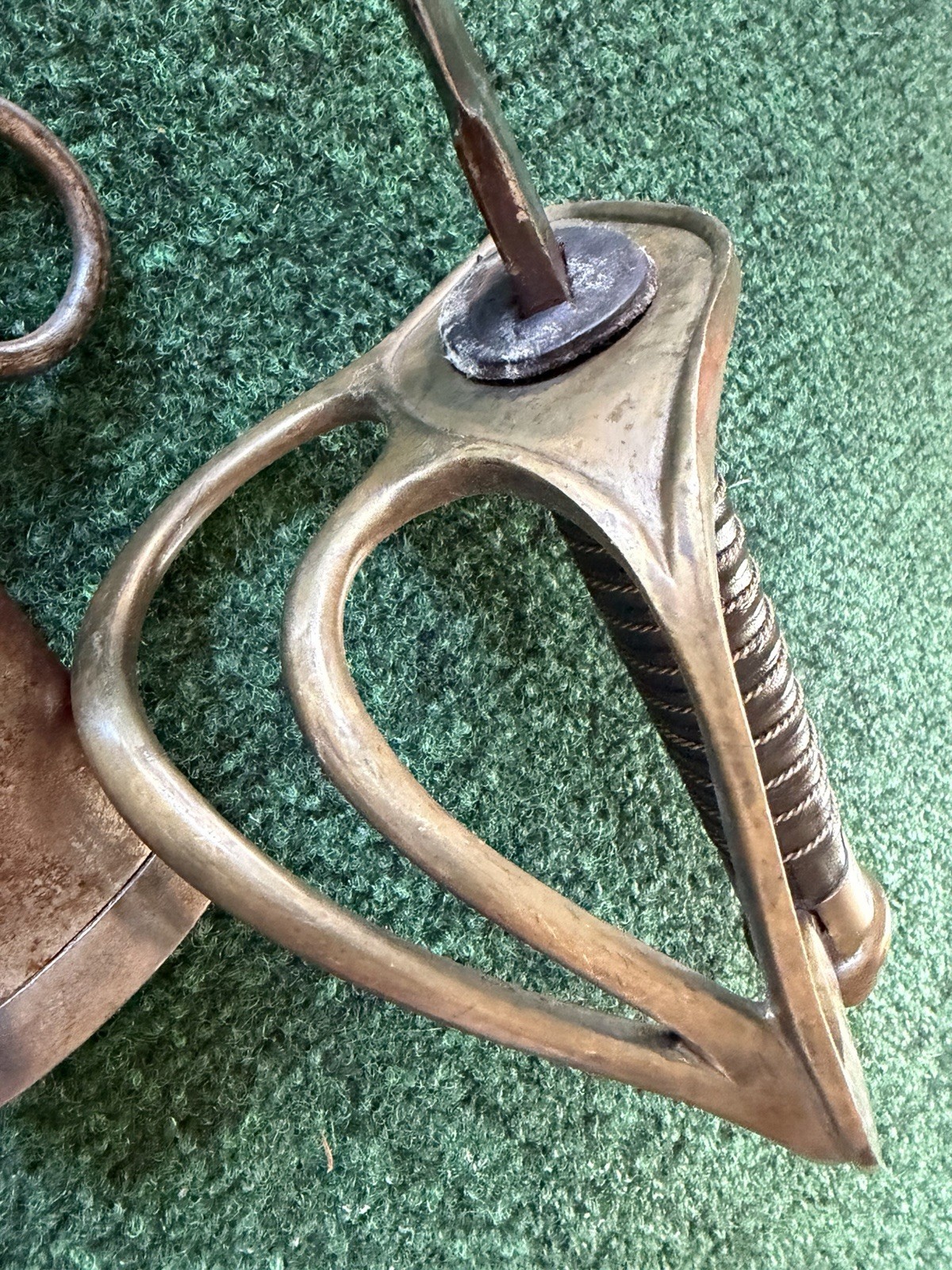 US CIVIL WAR CAVALRY SWORD WITH SCABBARD DATED 1862